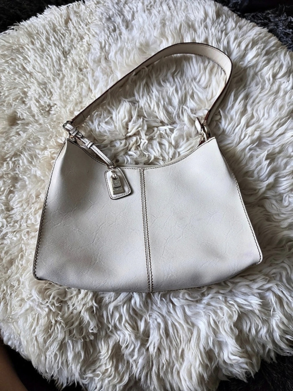 Vintage 35Liz Claiborne White Shoulder Bag